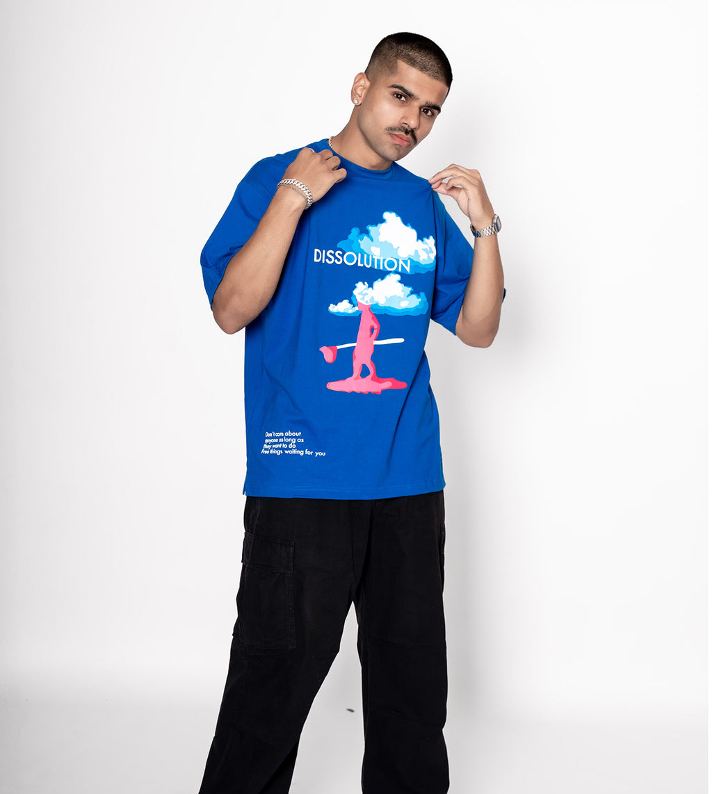 lost dissolution t-shirt / blue