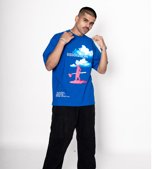 lost dissolution t-shirt / blue