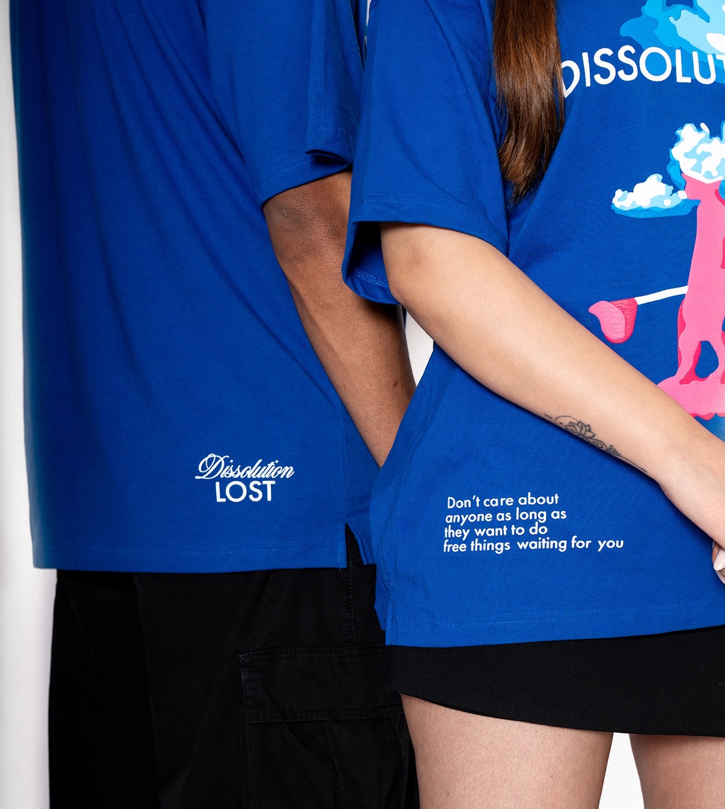 lost dissolution t-shirt / blue