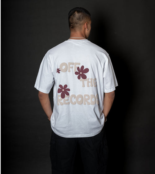 off the records t-shirt / white