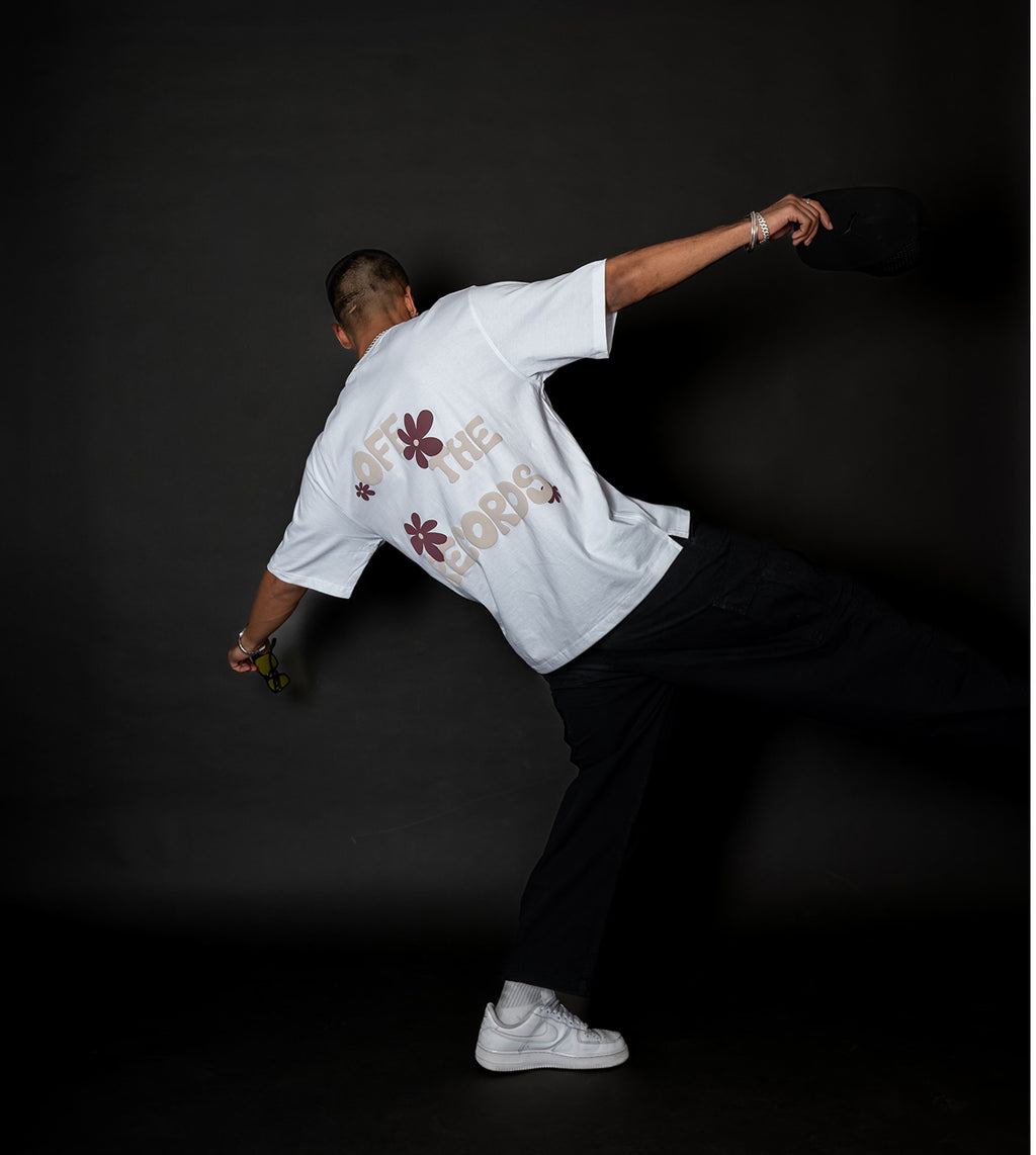 off the records t-shirt / white