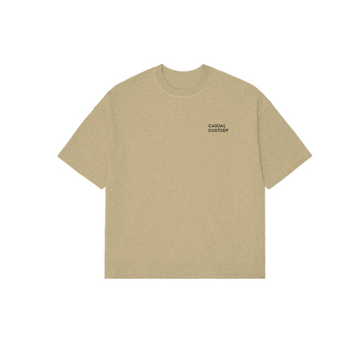 the beige t-shirt / beige